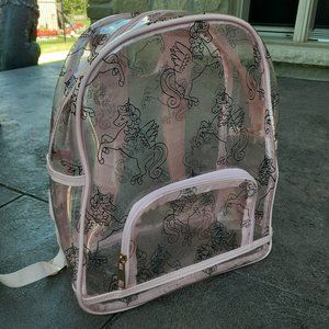 SOLD - BACKPACK EUC - $4 with any other purchase -  Unicorn Pink Clear